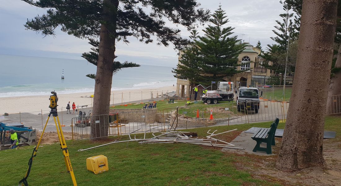 Commercial Limestone Wall Project Cottesloe Beach