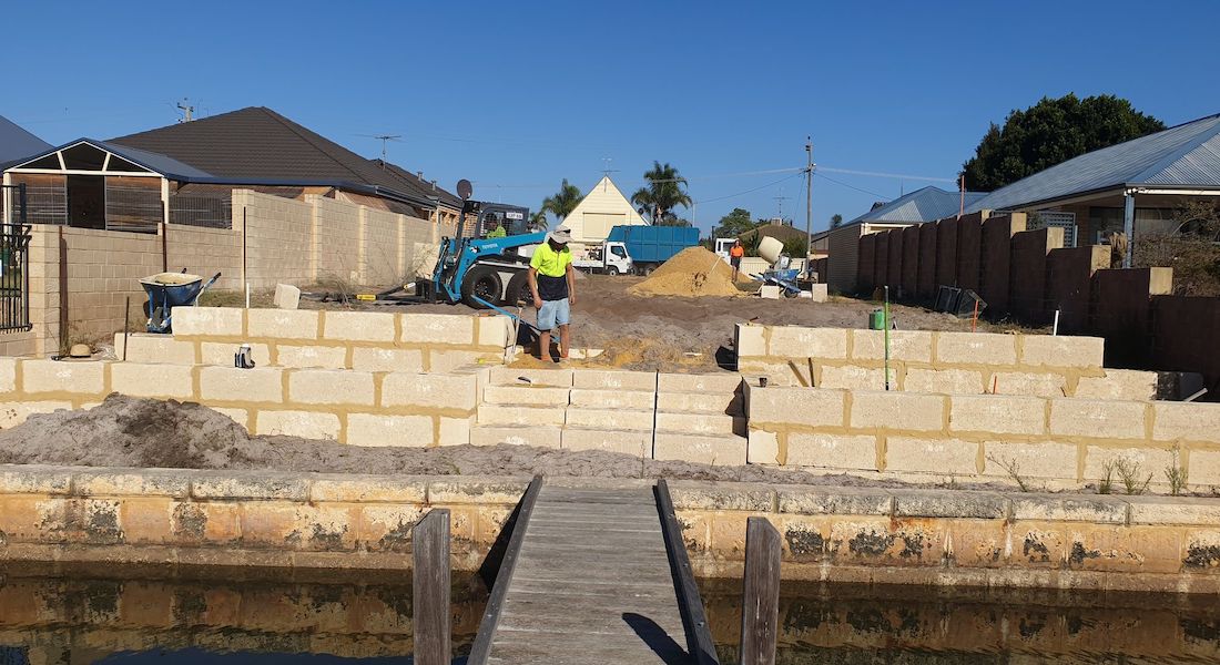 Retaining Wall Mandurah Canals